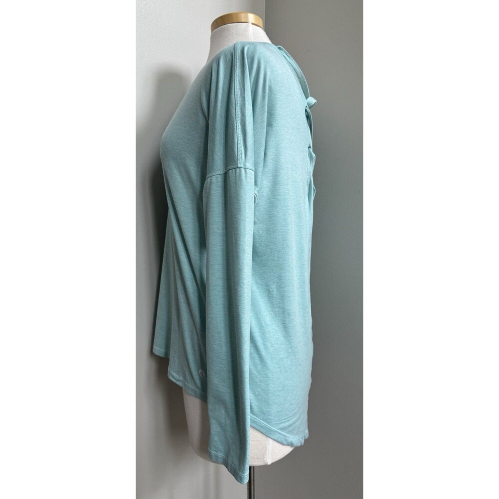 Layer8 Blue Long SleeveCrew Neck Crisscross/Lattice Back Yoga Top Size Small - Picture 11 of 11